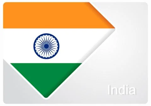 Indian flag design background. Vector illustration. Illustrazione stock