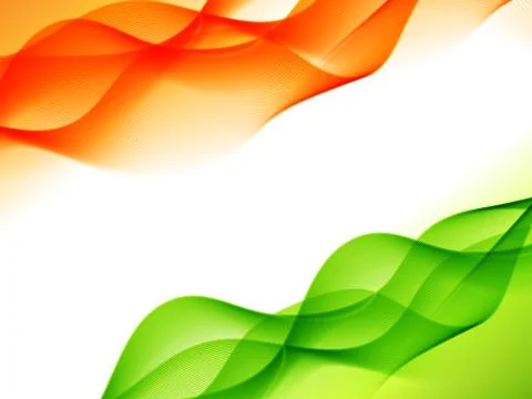 Indian flag design made in wave style Stock Illustration