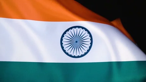 Indian Flag Flapping Video stock 118969262