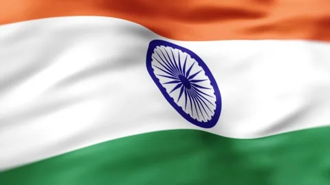 Indian Flag Fluttering in the Wind India Independece Stock Footage 314432552