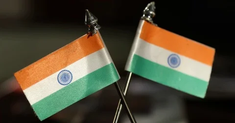 Indian Flag Stock Footage