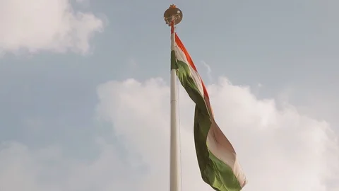 Indian flag. Stock Footage 124612880