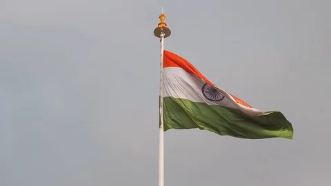 Indian flag. Stock Footage 124614159
