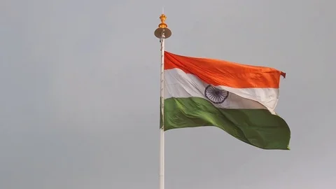 Indian flag. Stock Footage 124614205