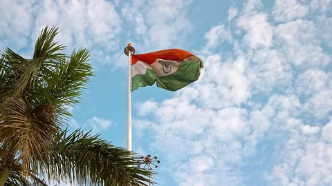 Indian flag Stock Footage 128195974