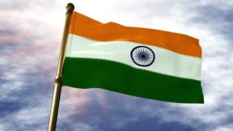 Indian Flag Stock Footage 170365747