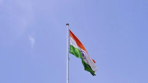 An Indian flag Stock Footage 249115475