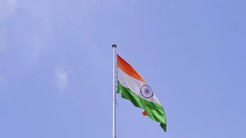 An Indian flag Stock Footage 249115610