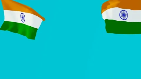 Indian flag green screen animation Video stock 260773914
