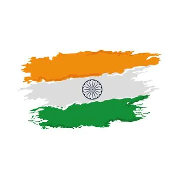 Indian flag independence Stock Illustration