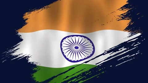 Indian Flag Painted Texture India Independence Stock Footage 314431958