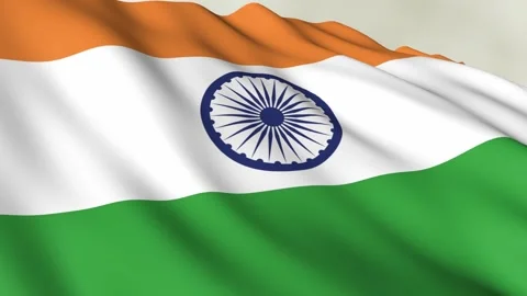 Indian Flag Perspective Animation Stock Footage 321384760