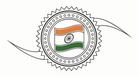 Indian flag vector graphic design for independence day india national symbol Stock Illustration