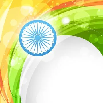 Indian flag in wave style Stock-Illustration