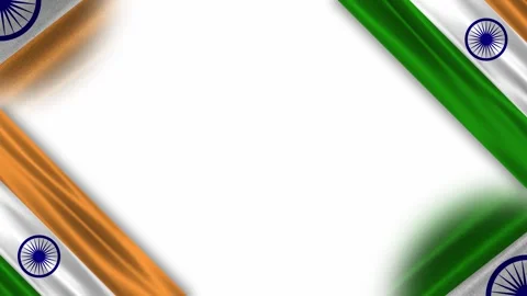 Indian flag waving background with white copy space. Stock Footage 312821841