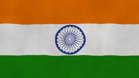 Indian flag waving Stock Footage 102593195