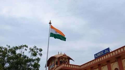 Indian flag waving Stock Footage 168007009
