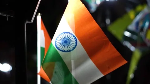 Indian Flag Waving in the Sky Видео 316894868