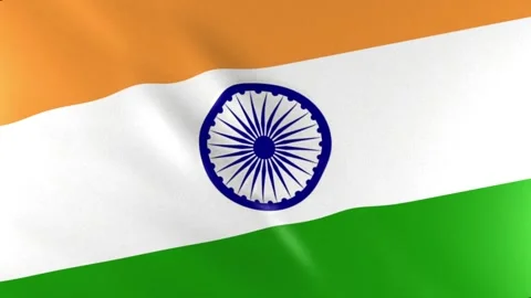 Indian Flag Waving In Wind Video stock 138451169