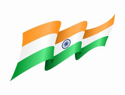 Indian flag wavy abstract background. Vector illustration. Illustrazione stock