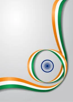 Indian flag wavy background. Vector illustration. Illustration