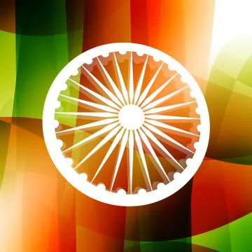 Indian flag wheel Stock Illustration