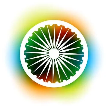 Indian flag wheel Stock Illustration