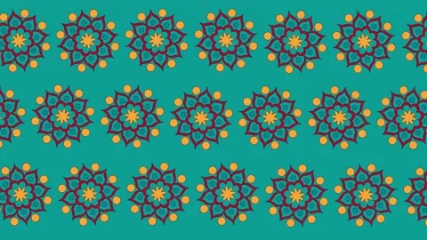 Indian floral seamless ornament pattern Stock Footage 159734698