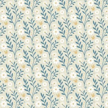 Indian floral seamless pattern inspired by traditional art for wallpaper Stock Illustration