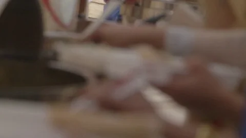 Indian food serving at event Stock Footage 79446918
