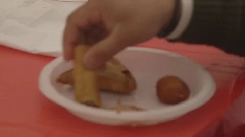 Indian food on table Stock Footage 79446653