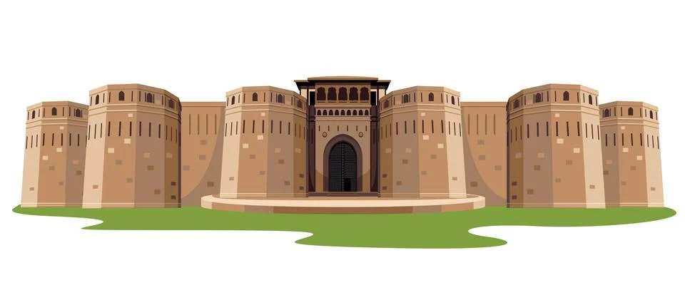 Indian fort isolated vector Stock Illustration