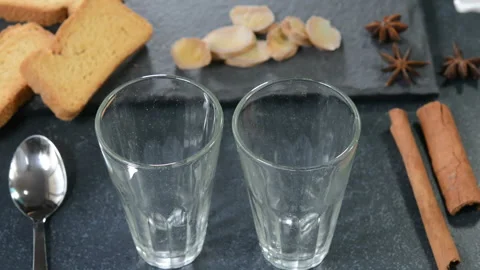 Indian ginger tea Stock Footage 137532102