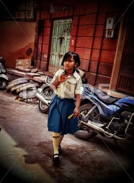 Indian girl student Stock Photos