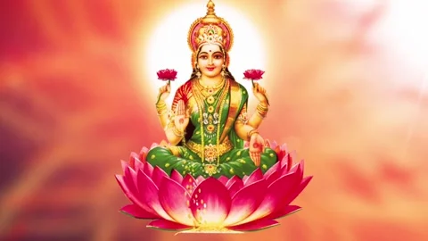 Indian goddess lakshmi worship animated ... | Stock Video | Pond5