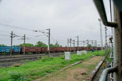 Indian Goods train Stock Photos