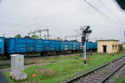 Indian Goods train Stock Photos