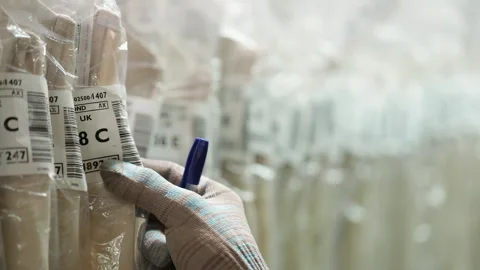 Indian Hand Checking Garment Tags In Warehouse Stock Footage 248529527
