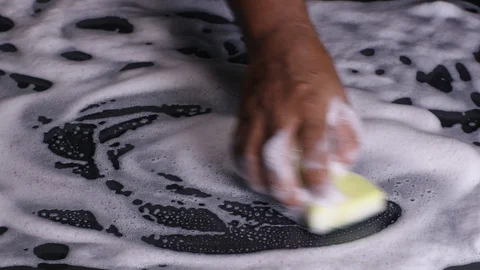 Indian Hand Scrubbing Surface Video stock 129337938