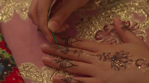 Indian Hand Tattoo Video stock 337179340