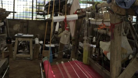 Indian Handloom Workers - Craftsmanship and Colorful Rugs Video stock 320881278