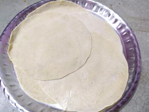 Indian handmade bread ready to bake Stock Photos