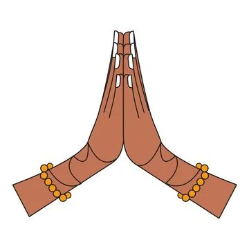 Indian hands making namaste Stock Illustration