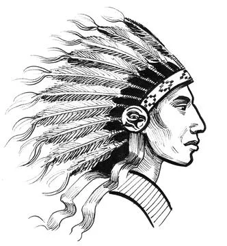 Indian head Illustrazione stock