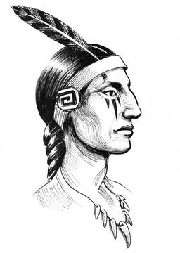 Indian head Illustrazione stock