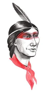 Indian Head Stock Illustration