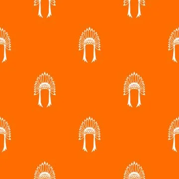 Indian headdress pattern seamless 스톡 일러스트