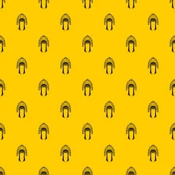 Indian headdress pattern vector 库存插图