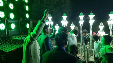 Indian Hindu wedding procession Stock Footage 87060686