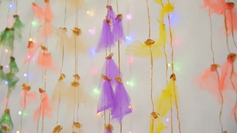 Indian hindu wedding traditional elements of decor Stock Footage 261141348